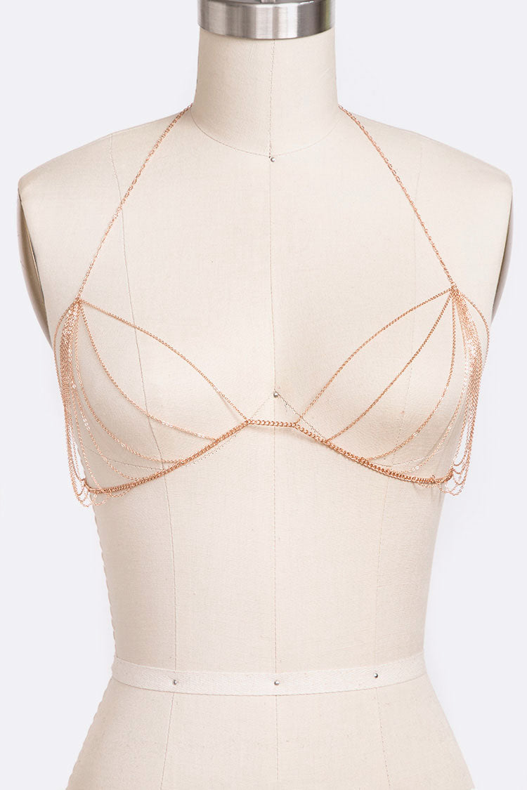 Rosegold Dainty Chained Bralette