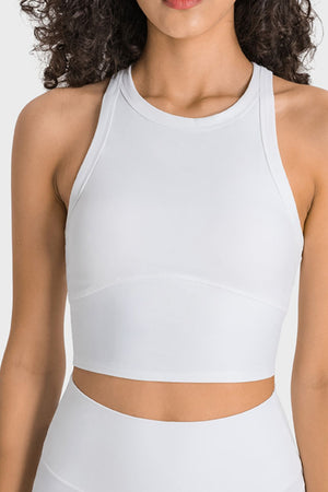 Open image in slideshow, Racerback Cropped Sports Tank
