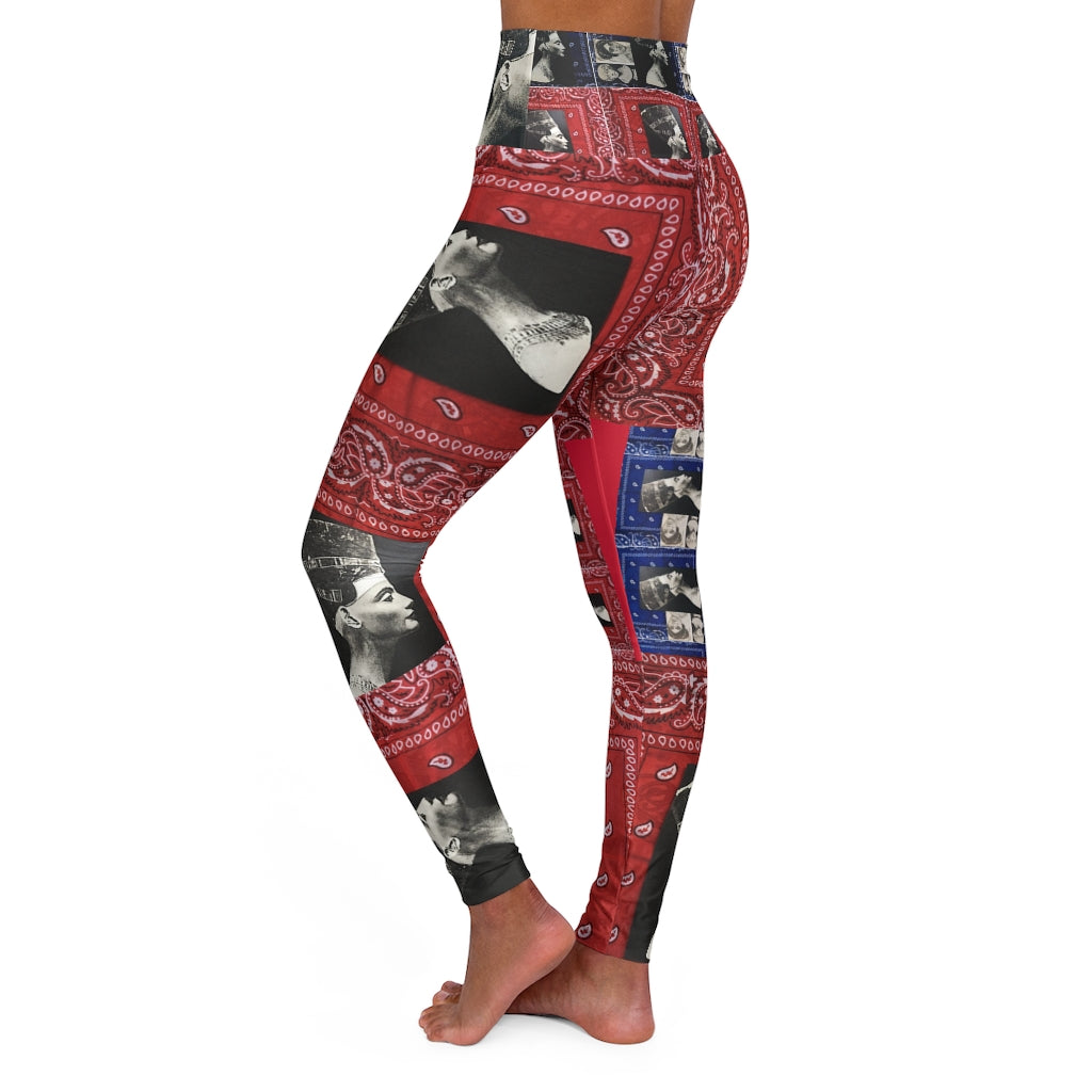 LA/Nefertiti Collab High Waisted Yoga Leggings - LIONBODY