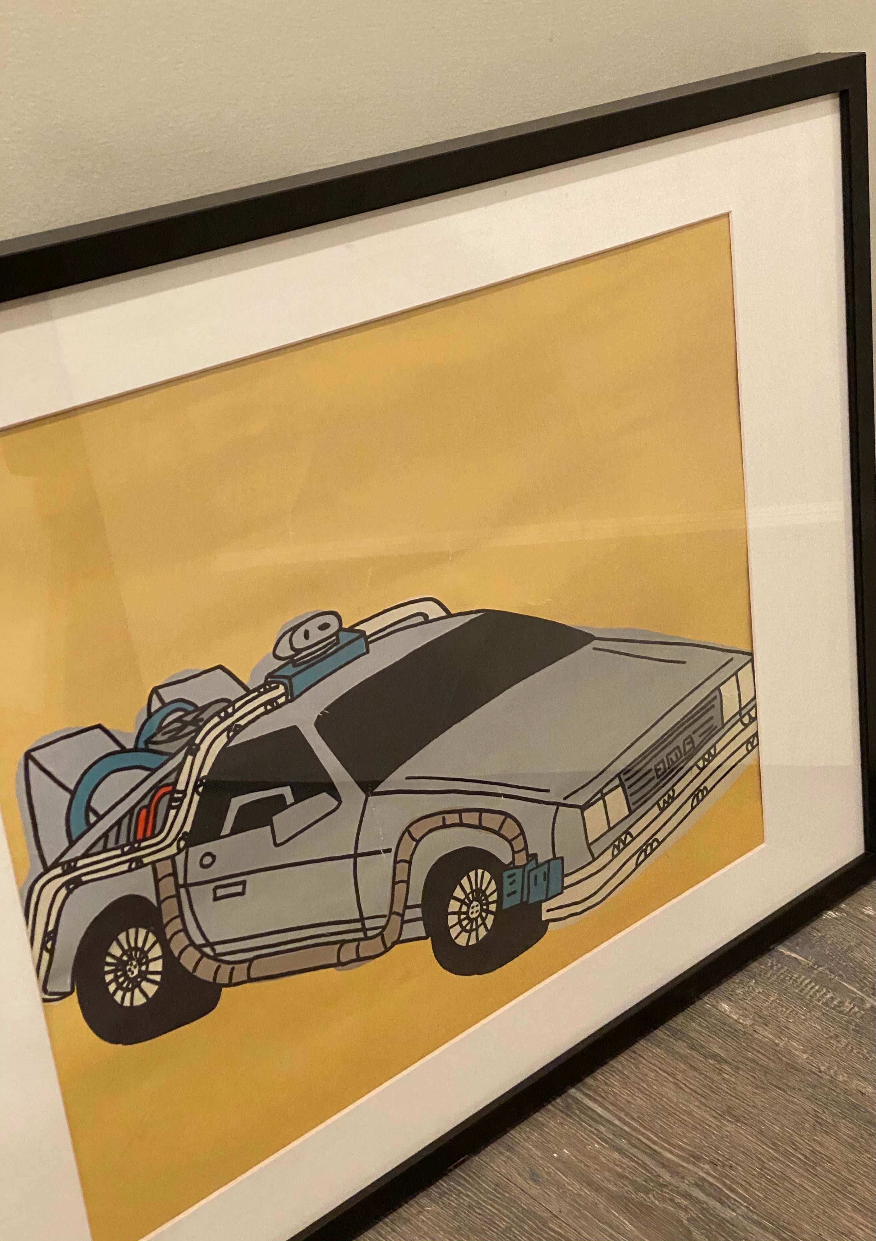 Rare Marz Jr. Nostalgic DMC DeLorean Pop Art Original Signed - LIONBODY