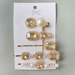 Open image in slideshow, 5 PCS/Set Geometric Pearl Hair Clips
