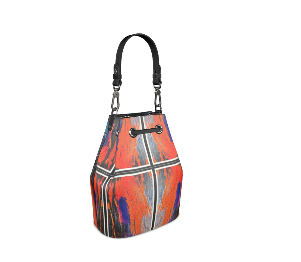 Nappa Leather Art Aaliyah Bag | featuring Art Remix on one side