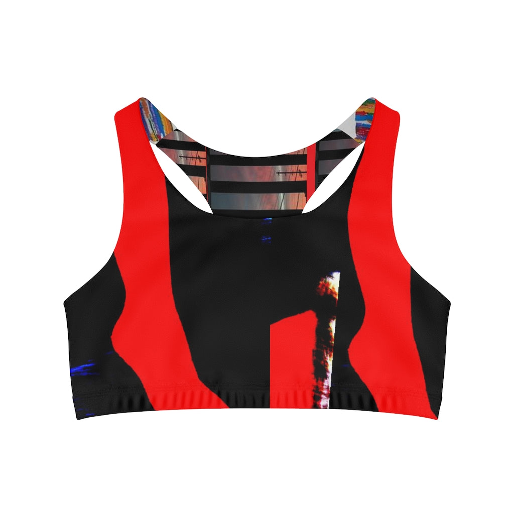 The Red Roll Out Sports Bra
