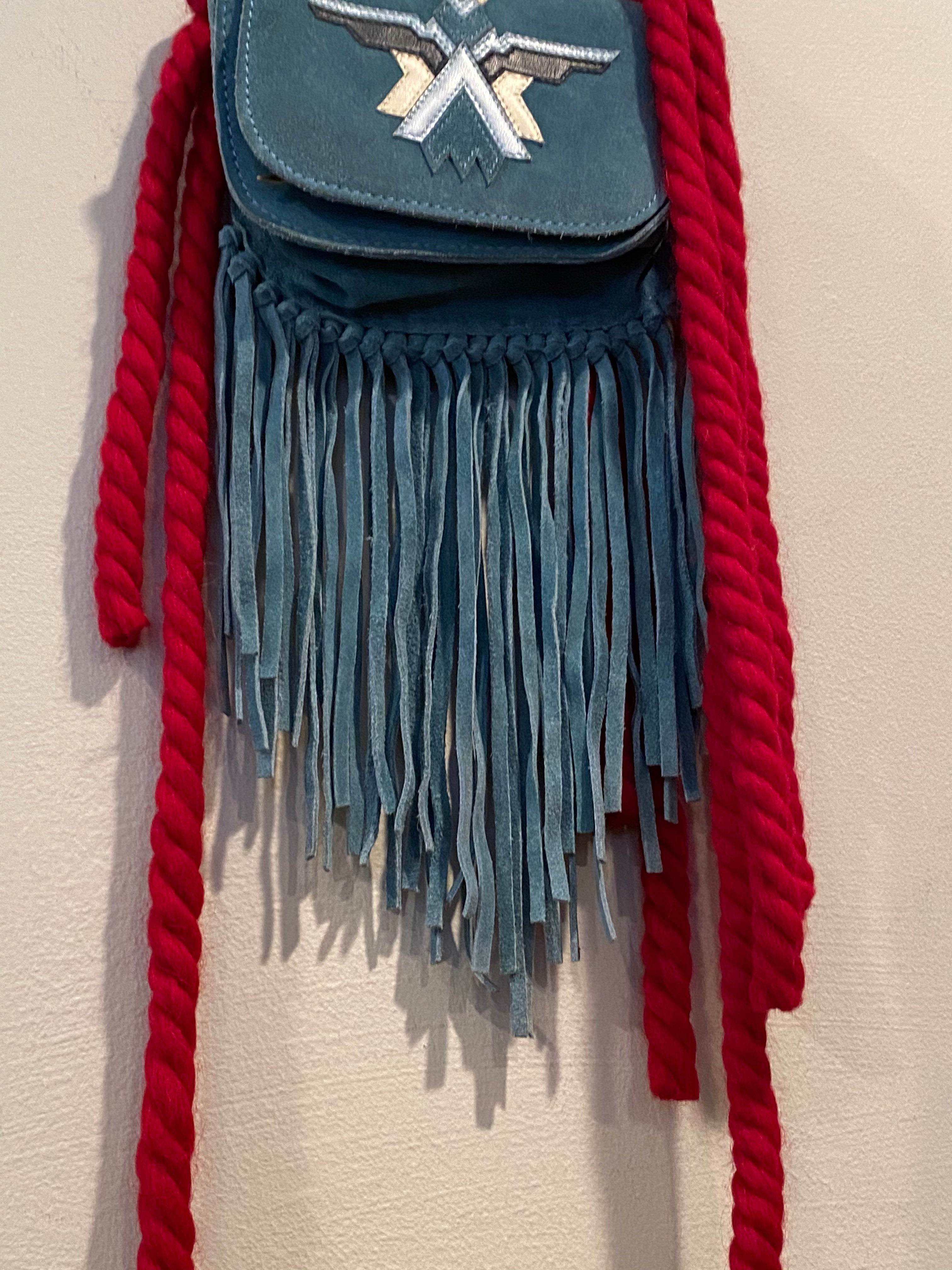 Suede Bag Blazer| Thick Yarn Detail Reworked Handbag