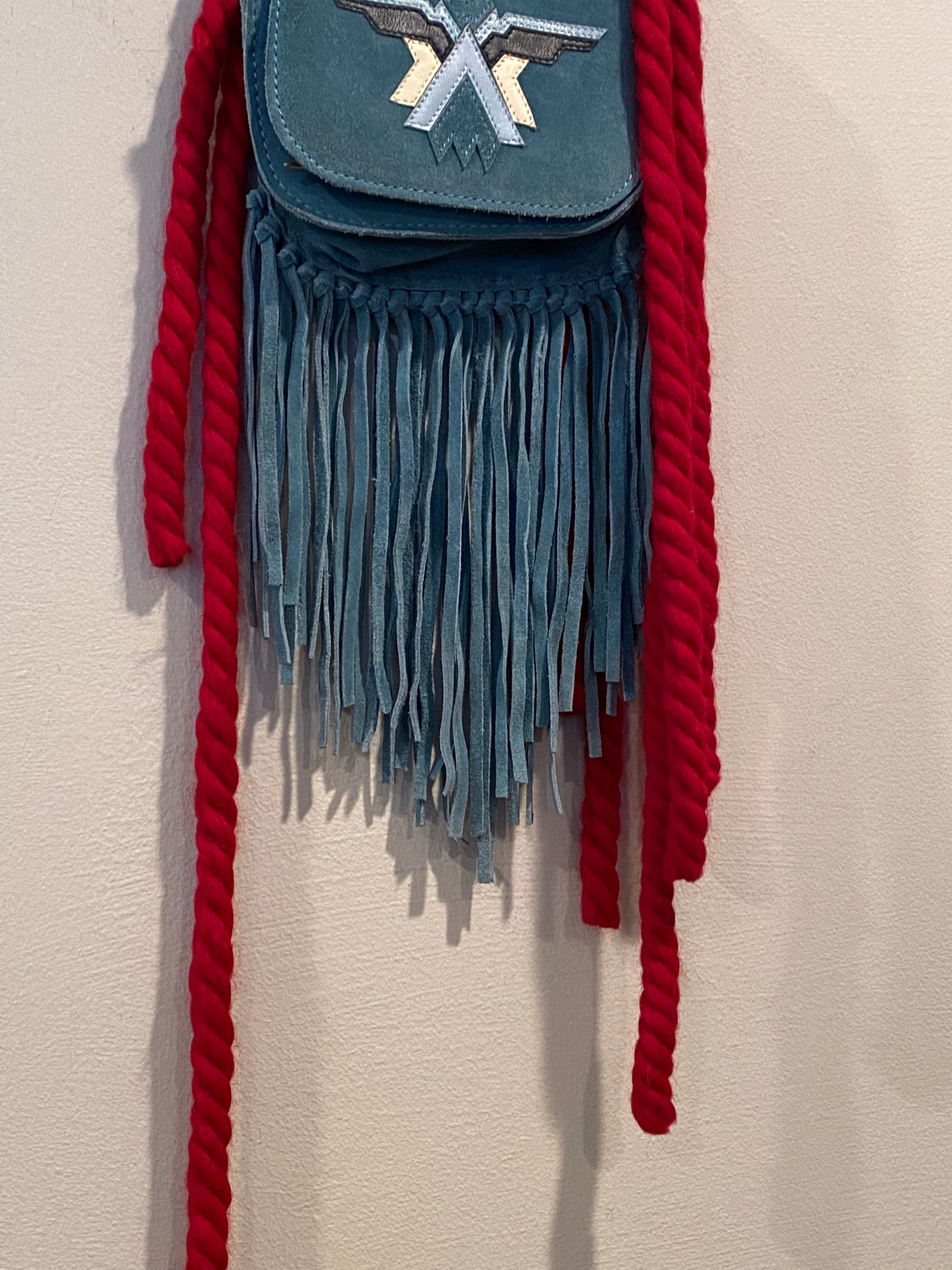 Suede Bag Blazer| Thick Yarn Detail Reworked Handbag