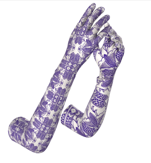 The Toile Graphic Custom Made Gloves OS